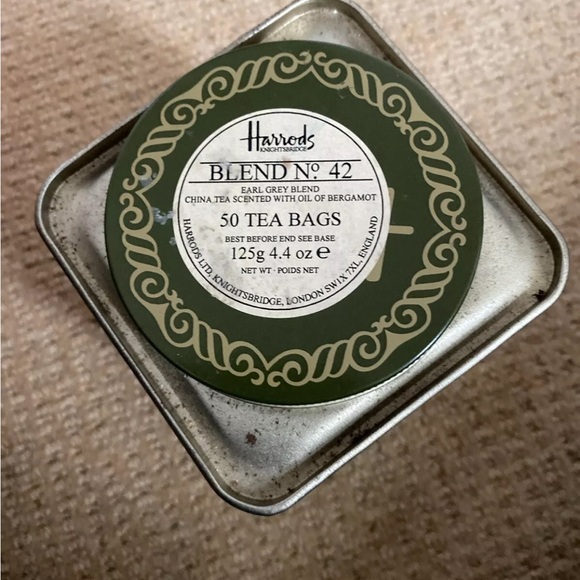 Vintage Harrods Knightsbridge Heritage Earl grey Blend No.42 Tea Tin - Picture 7 of 8